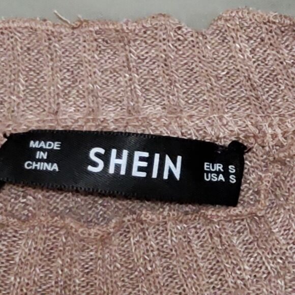 Long Sleeve Crop Top Womens XS/S Wild Fable Shein Pair 2 Pink Brown Waffle Knit - Picture 13 of 15